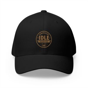 American Idle Garage™ Embroidered Logo Flexfit Cap - Black